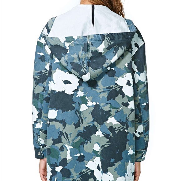 Summer floral camo parka jacket - Picture 2 of 4